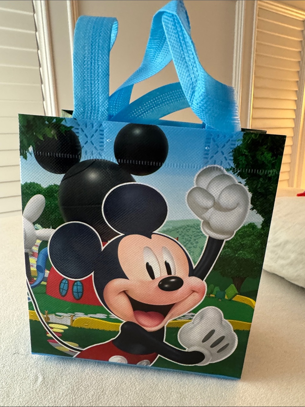 Disney Mickey Mouse Small Tote Bag Kids OS Blue Good Reusable Gift Bag Clubhouse